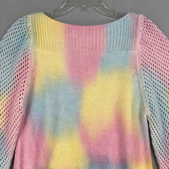 Love Shack Fancy Sweater Womens XS Pastel Rainbow Rosie Pullover Alpaca Wool - Picture 8 of 15